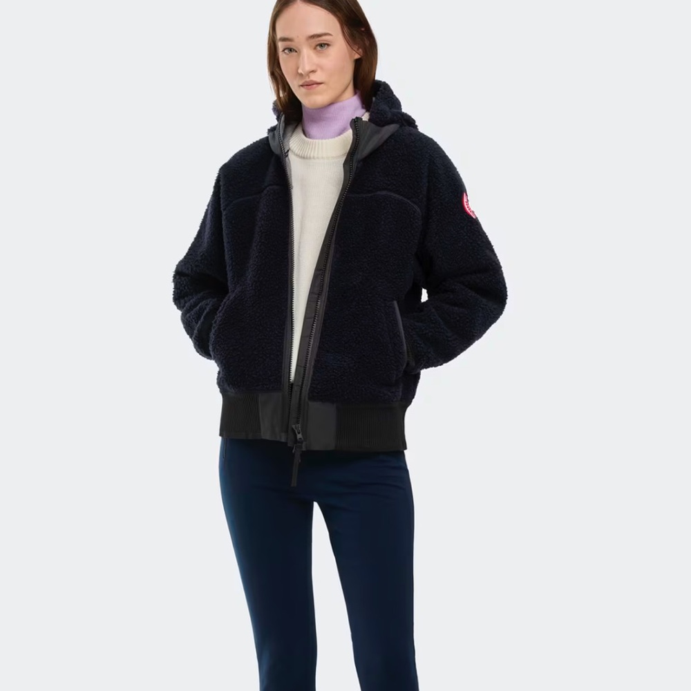 Canada Goose Atlantic Navy Simcoe Oversized Hoodie Kind High Pile Fleece - Picture 4 of 8